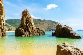 风景秀丽海岸风光摄影图片